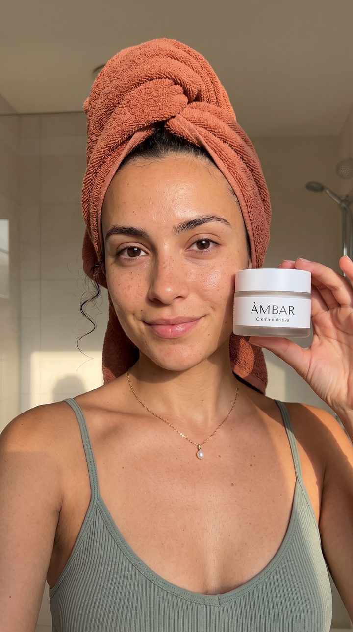 Anuncio para ÀMBAR: selfie con la crema facial